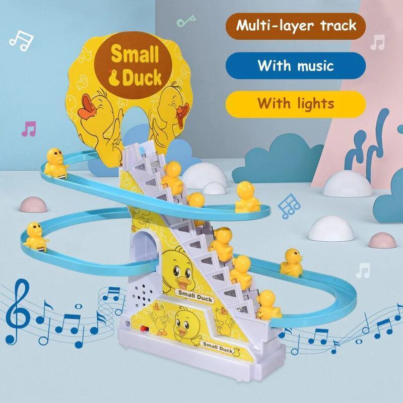 Small Ducks Roller Coaster Climbing Stairs Slide Toy - Glim N Style