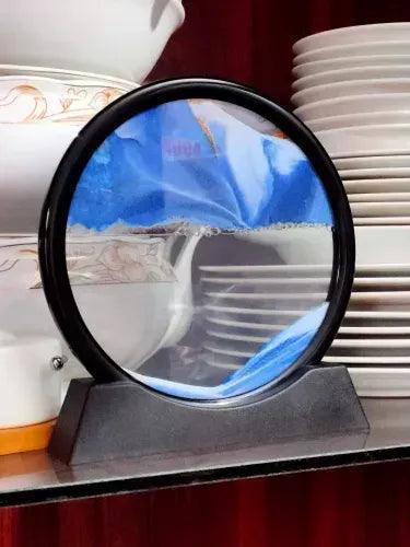 3D Moving Sand Art Picture Round Glass - Glim N Style