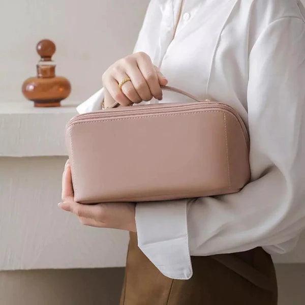 Large Capacity Leather Travel Cosmetic Bag - Glim N Style