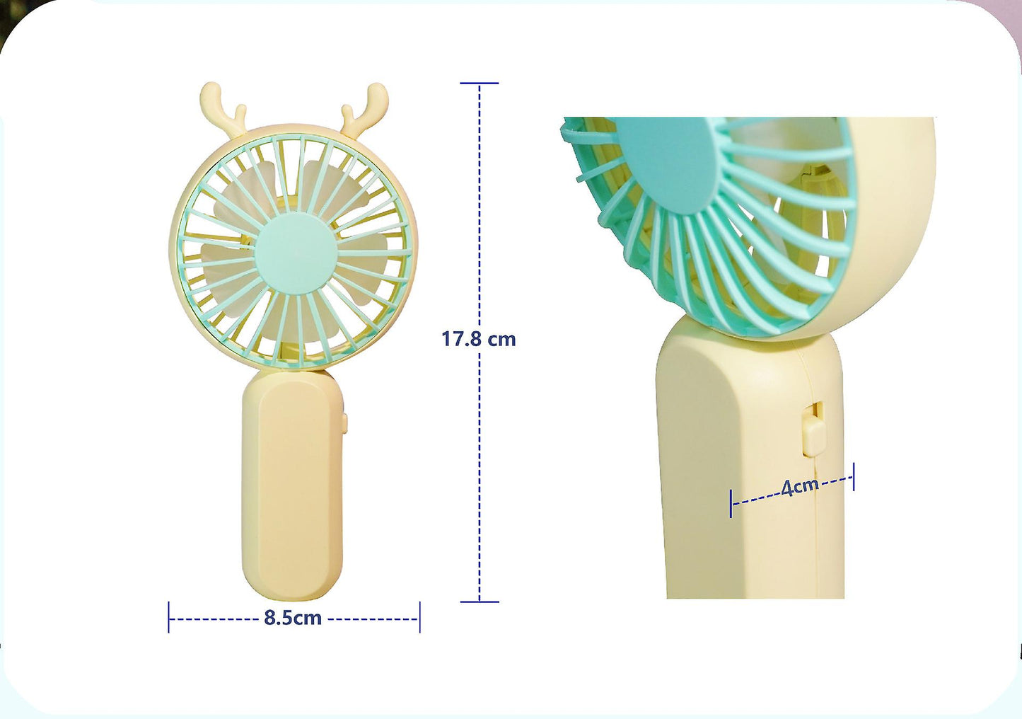 Mini Handheld USB Fan for Kids – Portable Rechargeable Cooling Fan for Summer, Outdoor Travel, and Gifts