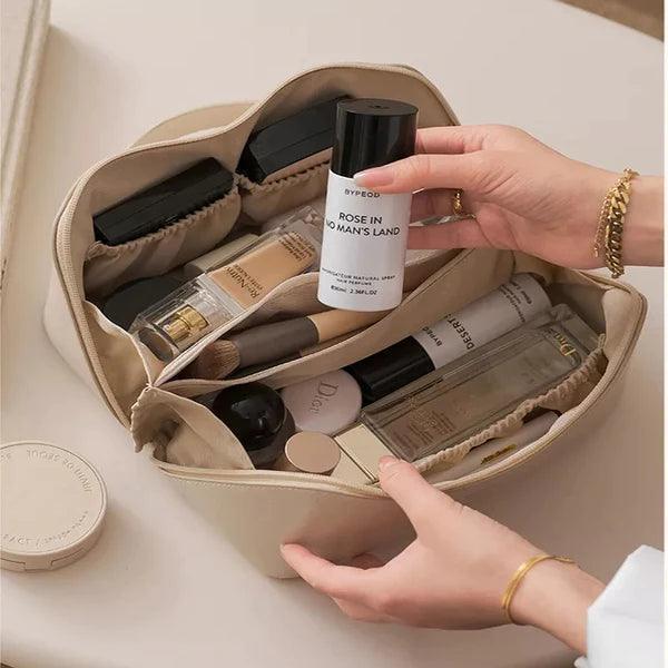 Large Capacity Leather Travel Cosmetic Bag - Glim N Style