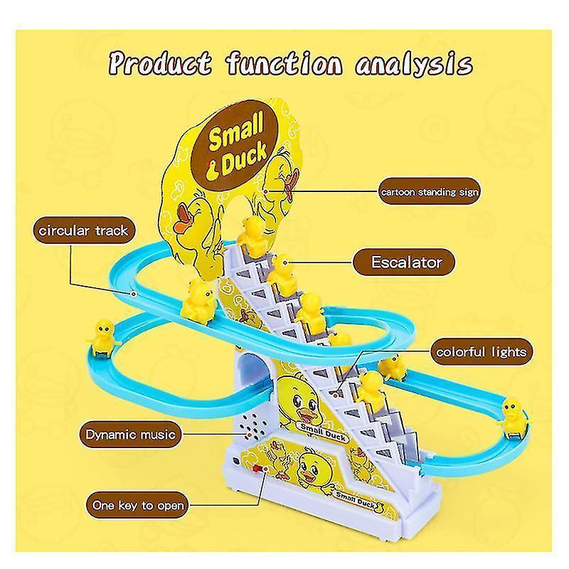 Small Ducks Roller Coaster Climbing Stairs Slide Toy - Glim N Style