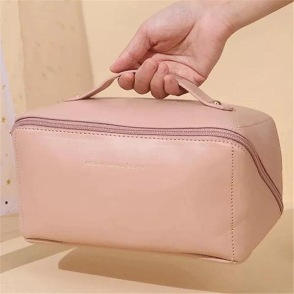 Large Capacity Leather Travel Cosmetic Bag - Glim N Style