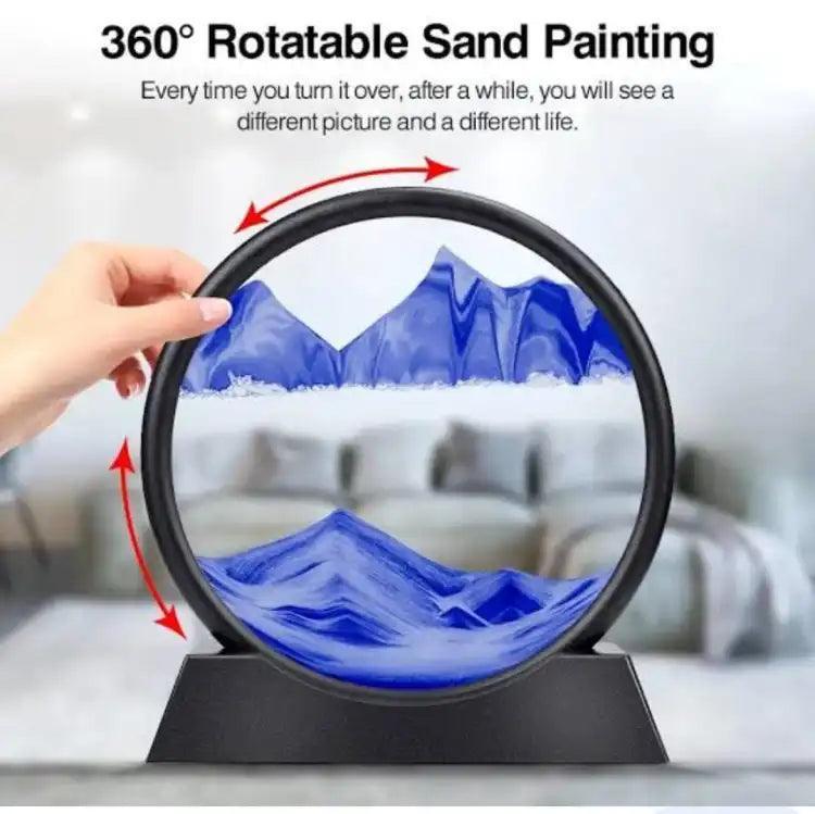 3D Moving Sand Art Picture Round Glass - Glim N Style
