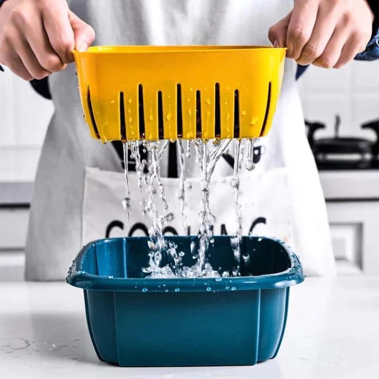 Double-layer Drain Basket with Lid - Glim N Style