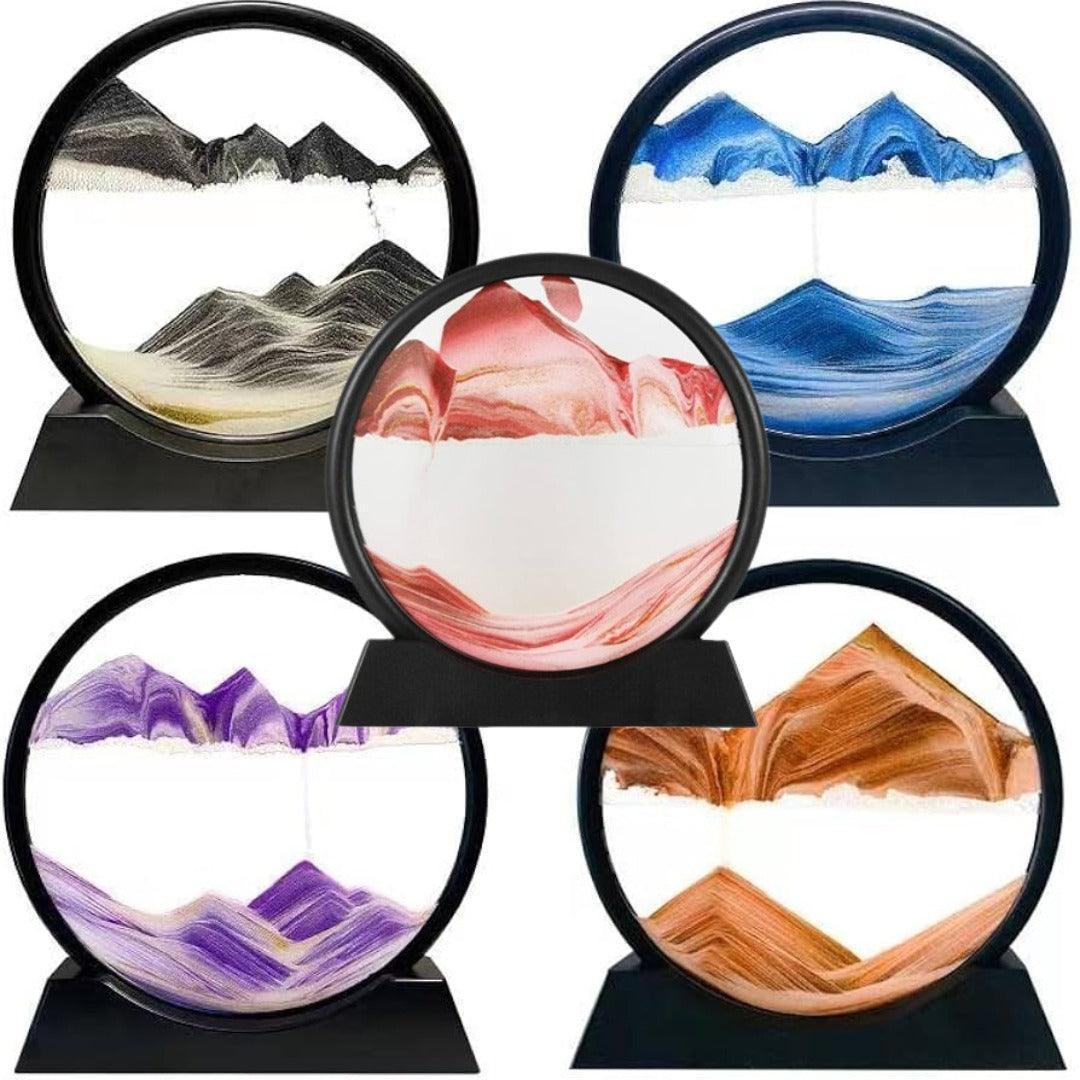 3D Moving Sand Art Picture Round Glass - Glim N Style
