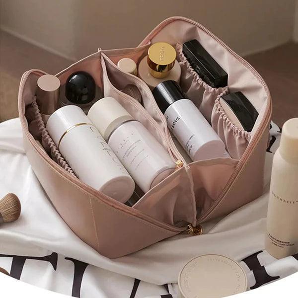 Large Capacity Leather Travel Cosmetic Bag - Glim N Style