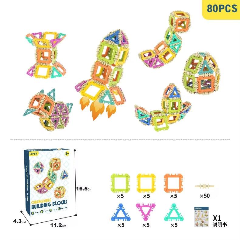80 Pcs Buckle Building Blocks Toy - Glim N Style