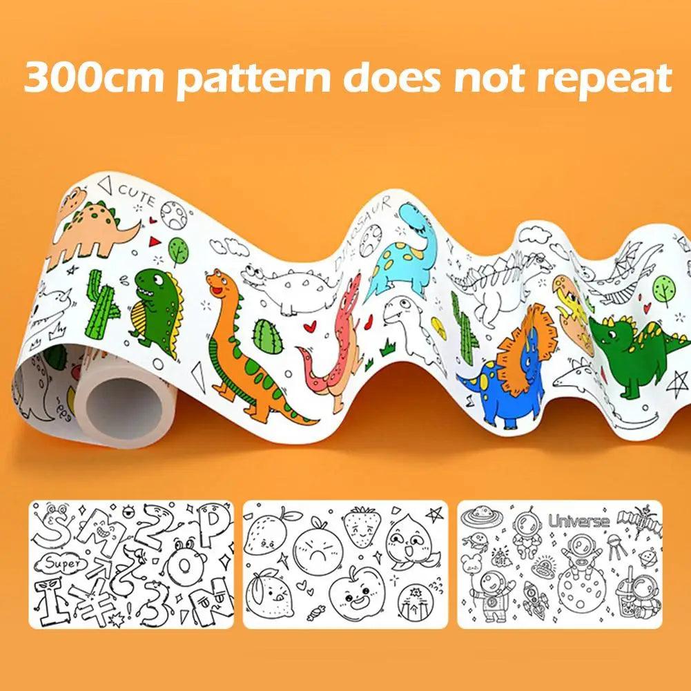 3 Meters Kids Coloring Drawing Roll - Glim N Style