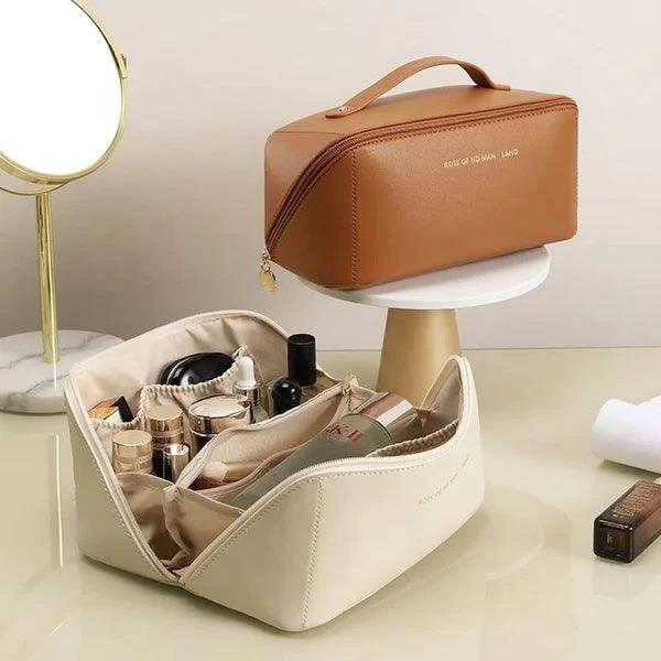 Large Capacity Leather Travel Cosmetic Bag - Glim N Style