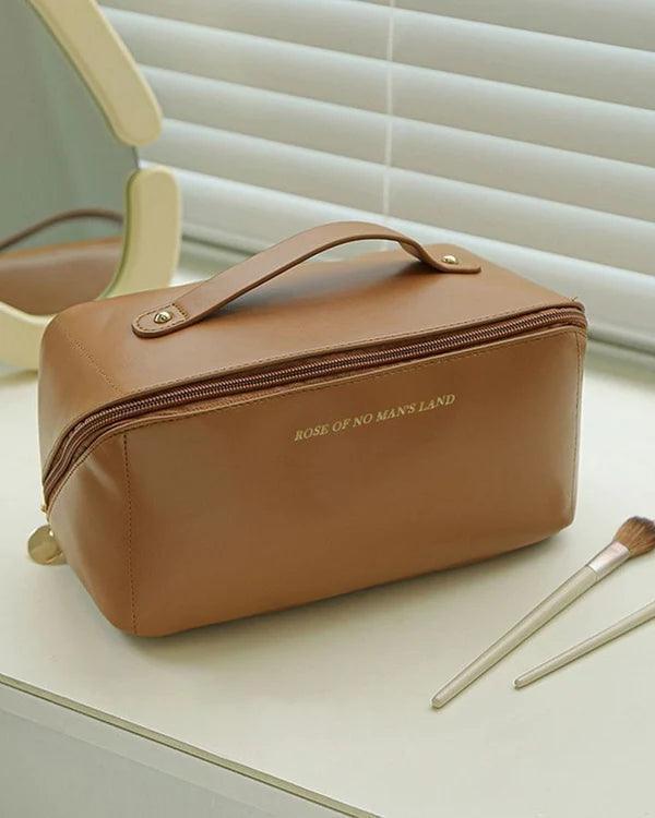 Large Capacity Leather Travel Cosmetic Bag - Glim N Style