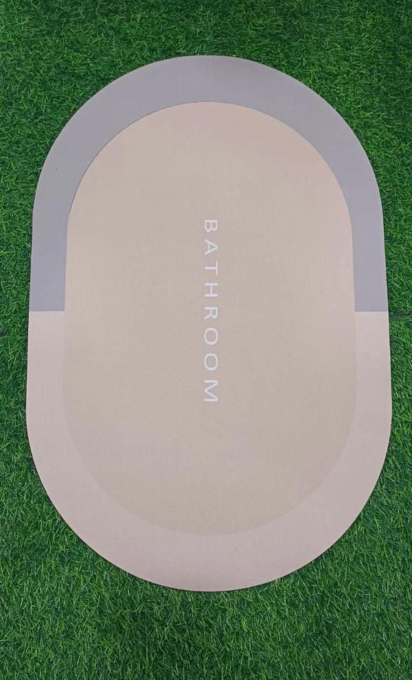 Elegant super absorbent bathroom mat (oval)