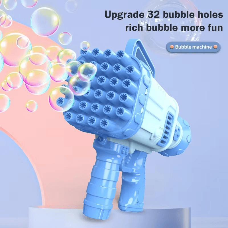 32-Hole Electric Bubble Gun for Kids