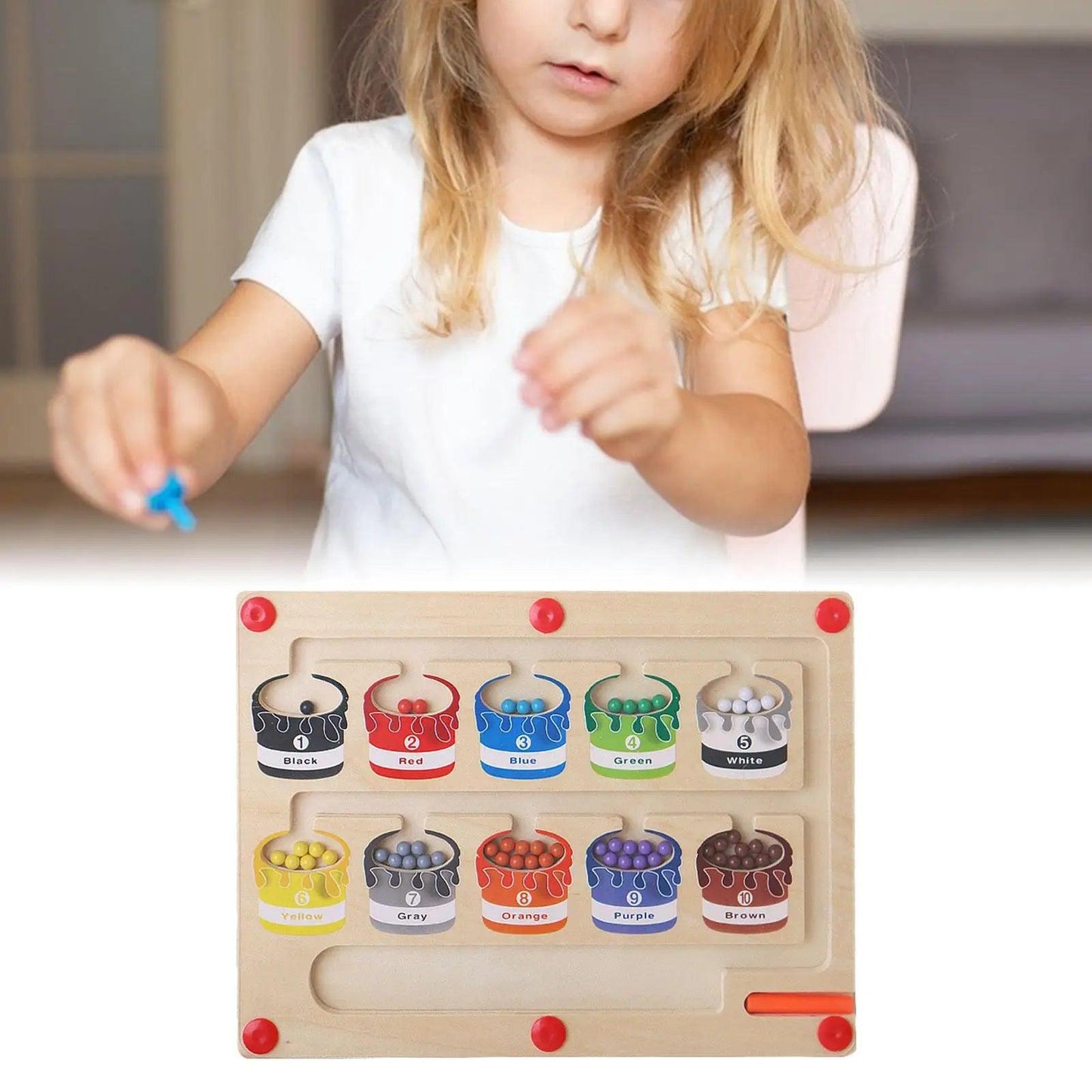 NumiTrain - Numbers And Letters Magnetic Train Puzzle Wooden Toy - Glim N Style