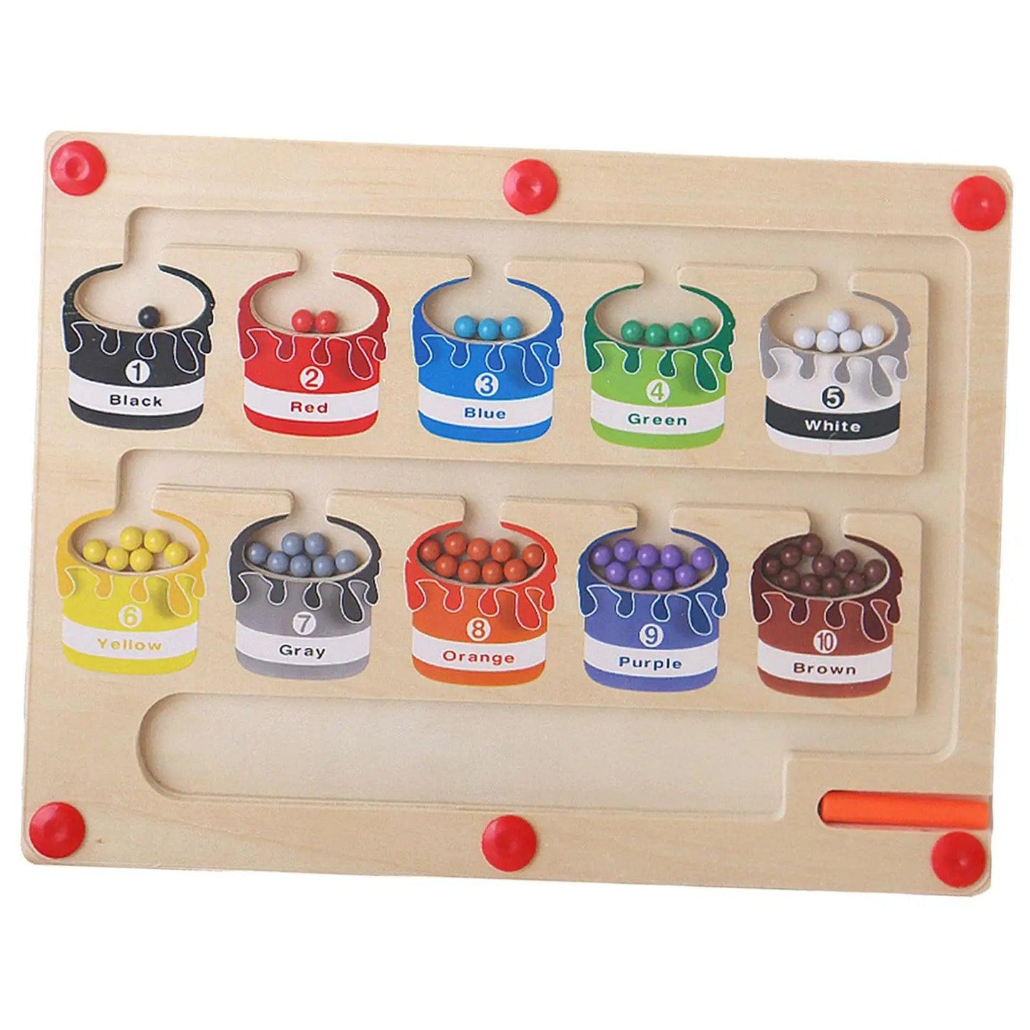 NumiTrain - Numbers And Letters Magnetic Train Puzzle Wooden Toy - Glim N Style