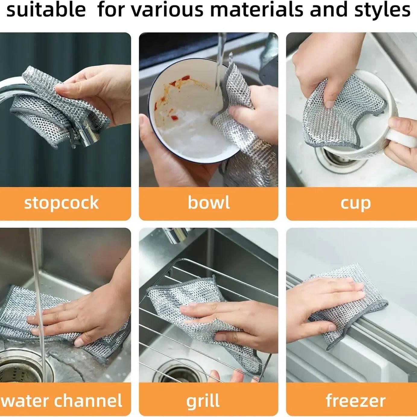 Imported Steel Wire Kitchen Cleaning Cloth - Glim N Style