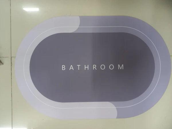 Elegant super absorbent bathroom mat (oval)