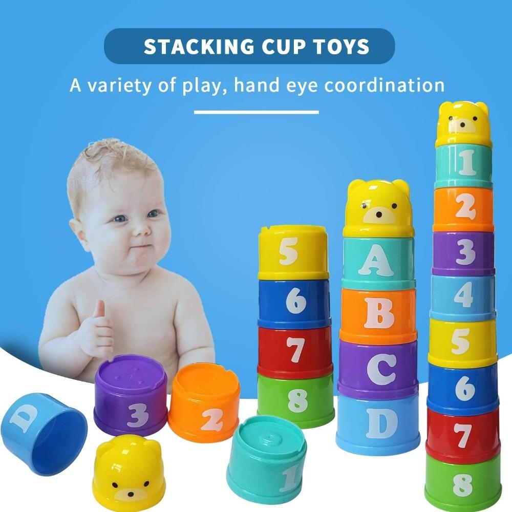 Colorful Stacking Cups with Numbers and Alphabets - Glim N Style