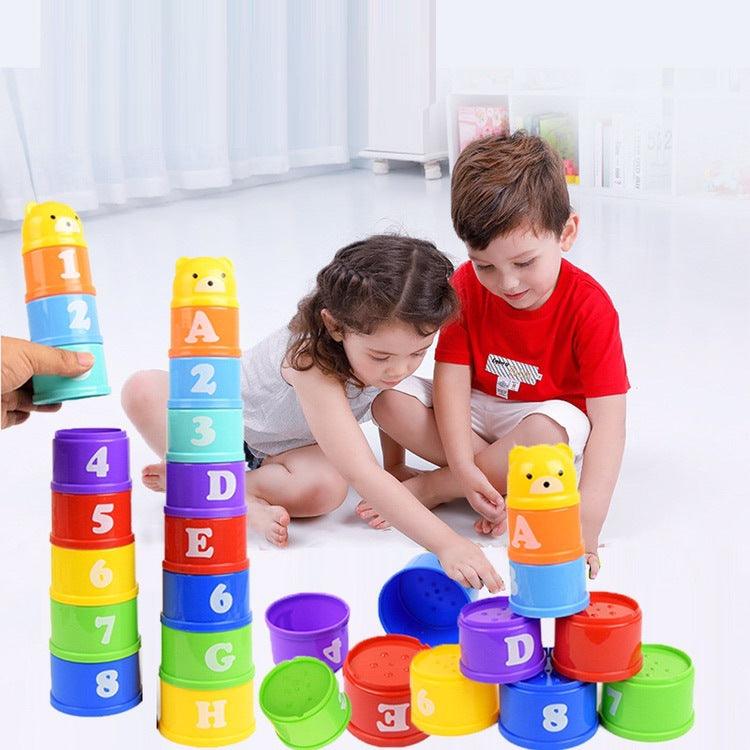 Colorful Stacking Cups with Numbers and Alphabets - Glim N Style