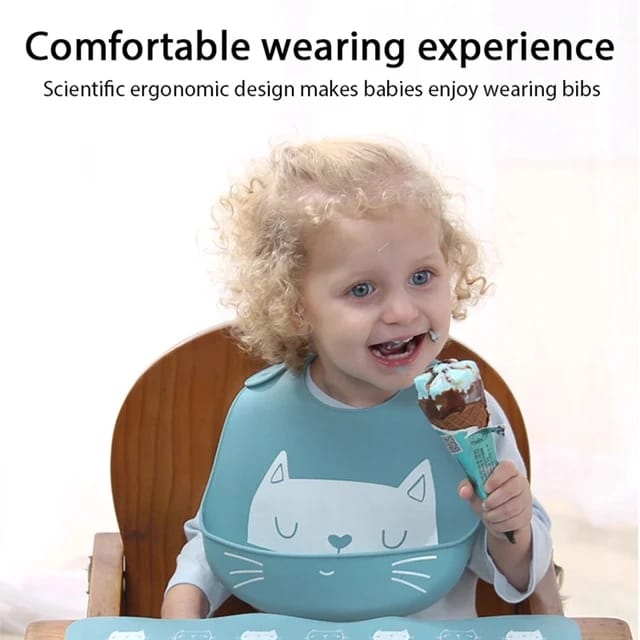 Baby Bib with Pocket Feeding Saliva Apron Waterproof Adjustable