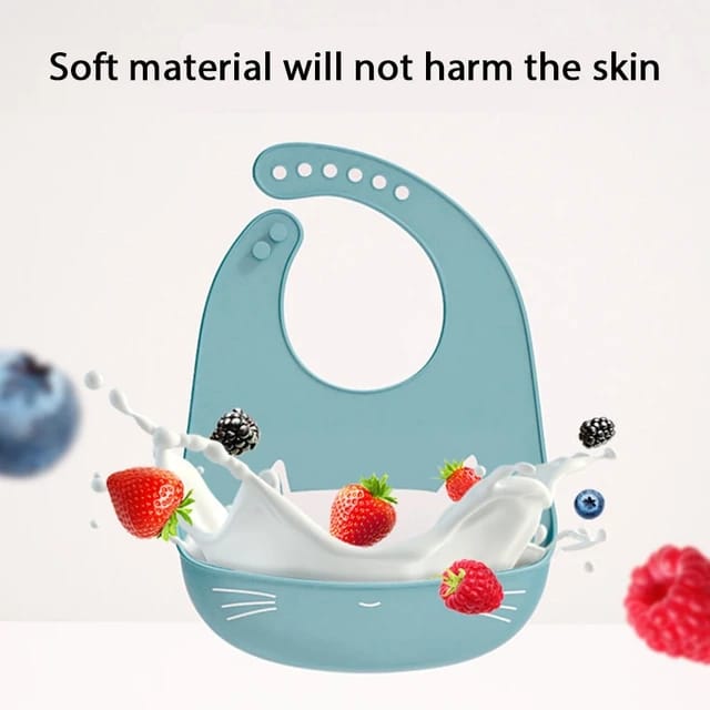 Baby Bib with Pocket Feeding Saliva Apron Waterproof Adjustable