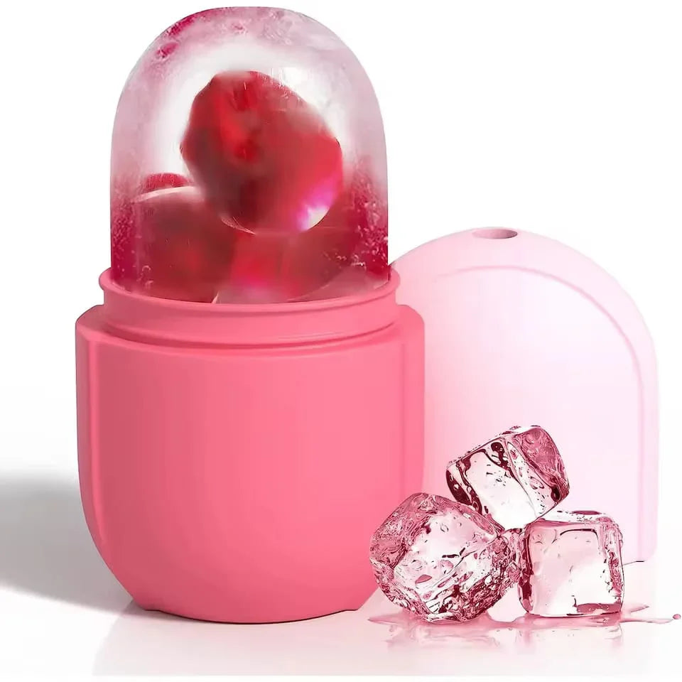 Ice Roller for Face β Silicone Facial Massager for Skin Tightening, Puffiness & Contouring