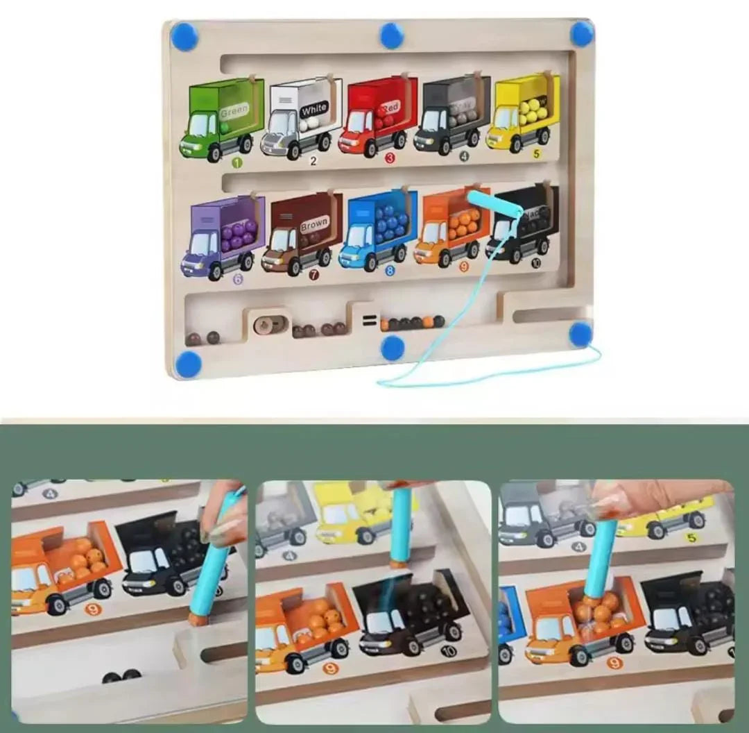 Magnetic Train Puzzle Wooden Toy