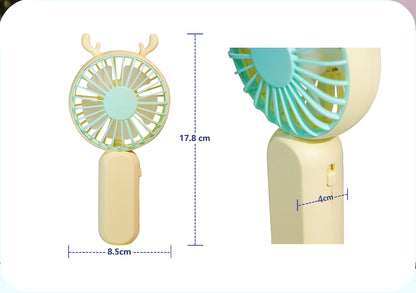 Mini Handheld USB Fan for Kids – Portable Rechargeable Cooling Fan for Summer, Outdoor Travel, and Gifts