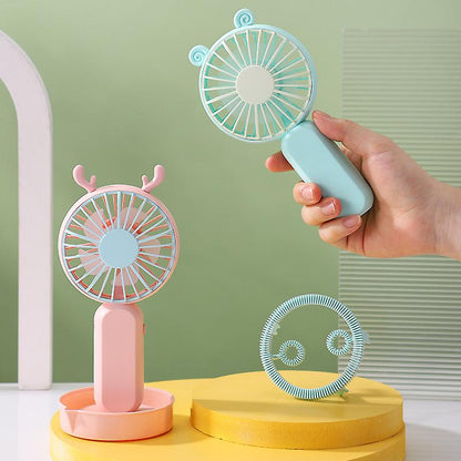 Mini Handheld USB Fan for Kids – Portable Rechargeable Cooling Fan for Summer, Outdoor Travel, and Gifts