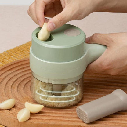 4 In 1 Handheld Rechargeable Vegetable Cutter Chopper