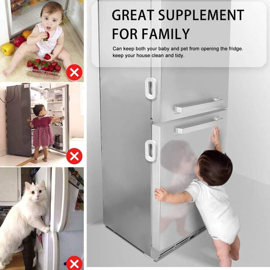 Child-Proof Refrigerator Door Lock - Easy One-Hand Operation in Pakistan