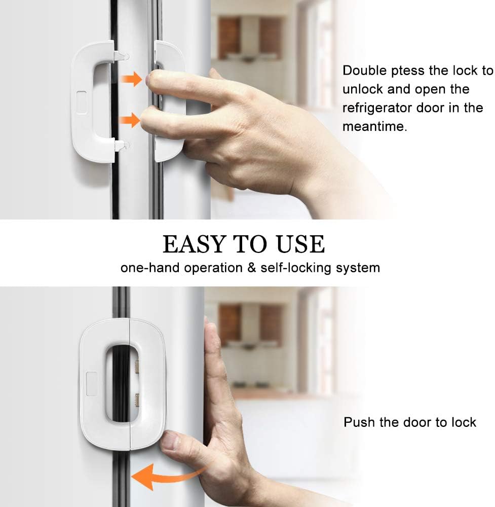 Child-Proof Refrigerator Door Lock - Easy One-Hand Operation in Pakistan