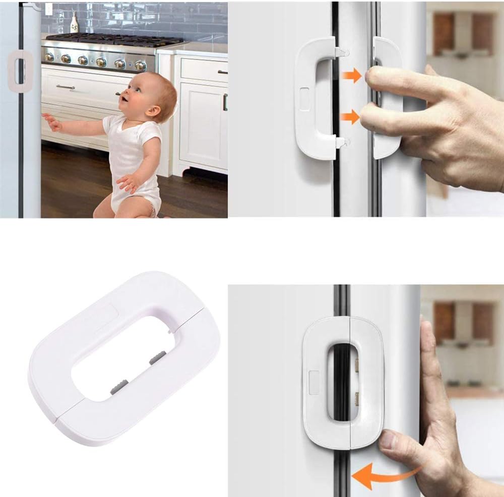 Child-Proof Refrigerator Door Lock - Easy One-Hand Operation in Pakistan