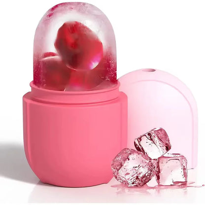 Ice Roller for Face – Silicone Facial Massager for Skin Tightening, Puffiness & Contouring