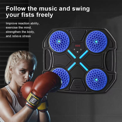 Kids LED Music Boxing Machine – Wall Mounted Bluetooth Boxing Trainer in Pakistan